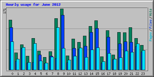 Hourly usage for June 2012