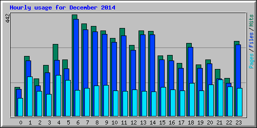 Hourly usage for December 2014