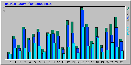 Hourly usage for June 2015
